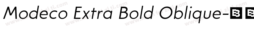Modeco Extra Bold Oblique字体转换